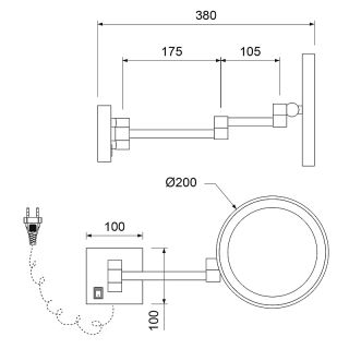 Косметическое зеркало Timo Luiro 18474/00 хром